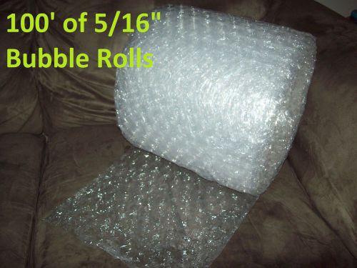 100 feet bubble wrap/roll! 12&#034; wide! 5/16&#034; medium bubbles! perforated every 12&#034; for sale