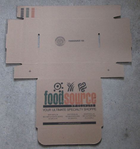 250  CARDBOARD H/D BOX BOXES 13 x 9 1/2 x 3 1/2 ---32 LBS/IN.-PIZZA FOOD BOX