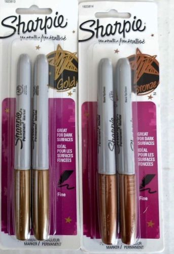 8 Sharpie Metallics GOLD/BRONZE Sharpie Paint Pen GOLD/BRONZE Marker Fine Point