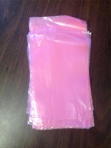 New lot of 100 anti-static bags 4&#034; x 6&#034; 2 mils pink poly open ended for ram for sale