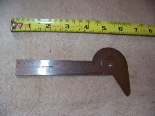 General no 16 protractor square drill point gauge scale circle divider for sale