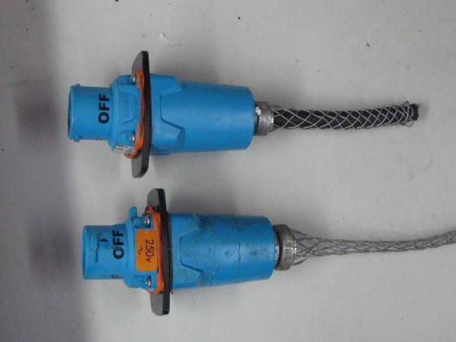 2 Meltric 20 Amp 250 Volt Switch rated Inlet Plugs