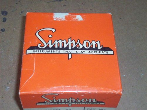 Simpson DC Panel Meter 0-100 Millivolts Model 27