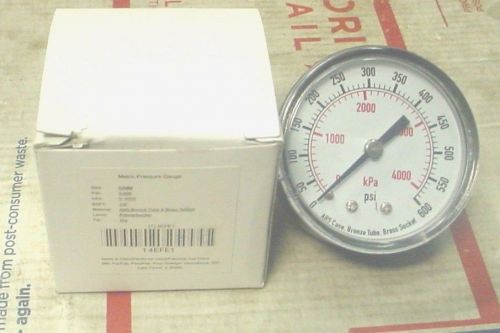 New 0-600 psi pressure gauge 53mm air or hydraulic gage 1/4&#034; npt threads in back for sale