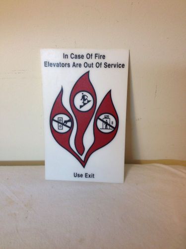 Elevator Fire Sign