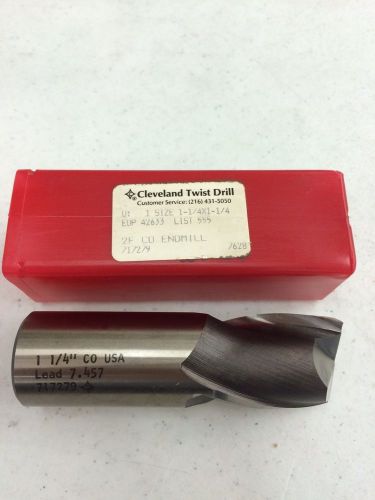 Cleveland Twist 1-1/4&#034; 2 Flute Cobalt End Mill (L555/C42633)