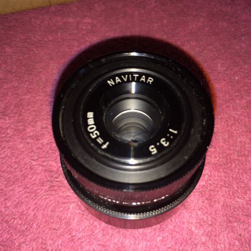 ***EXCELLENT*** NAVITAR 50 mm TELEVISION LENS F=50mm  1:3.5  TV LENS