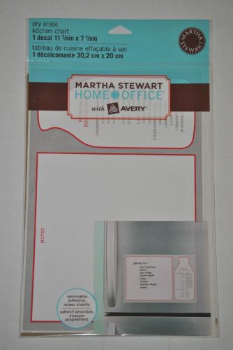 Martha Stewart Avery Kitchen Chart Dry Erase Decal, 11-7/8&#034; x 7-7/8&#034;, 21580