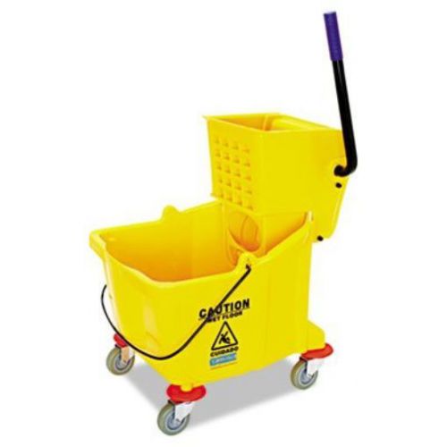 Carlisle foodservice products mop bucket with side-press wringer. includes bucke for sale