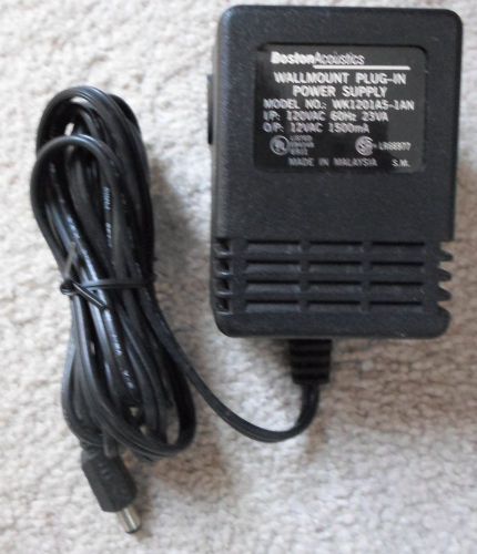 Genuine Boston Acoustics Power Supply WK1201A5-1AN 12V 1500mA