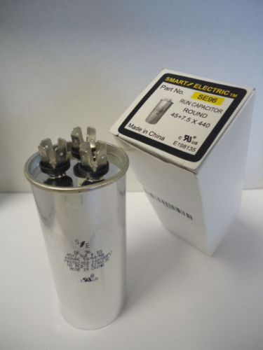 Run Capacitor Round 45+7.5 MFD 440V part no. SE96 Smart Electric