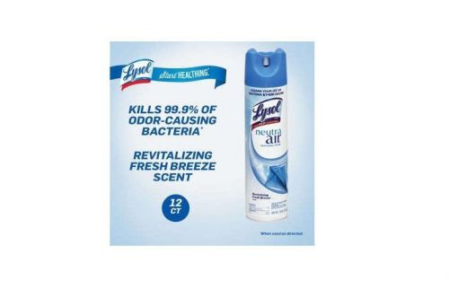 Lysol Neutra Air Sanitizing Spray Fresh Scent 10 oz 12 Count RAC 76938CT