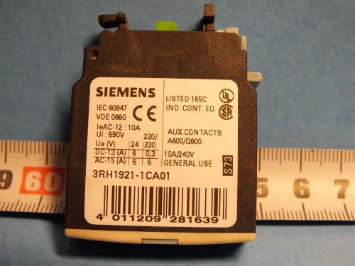 SIEMENS,  3RH1921-1CA01, Used