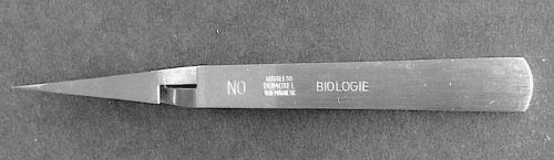 Ultra-fine Swiss Dumont reverse forceps / tweezers. &#039;Biologie&#039; NO, Dumoxel