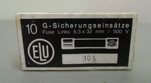 10 BRAND NEW SIBA FF10A 10A 500V FUSE 6,3 x 32 mm