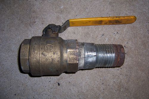 Used Watts  2 inch  brass ball valve 600 WOG with hose barb