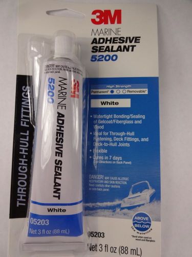 3m 5203 permanent white adhesive sealant. watertight bond/seal of gel/fg &amp; wood. for sale