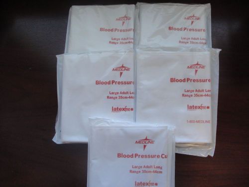 Lot of 5 MEDLINE ADULT BLOOD PRESSURE CUFF LARGE ADULT LONG SEALED