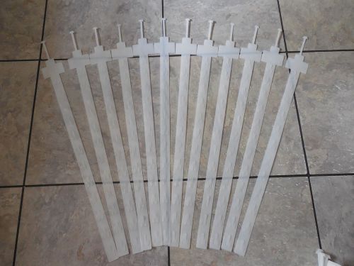 12 clip strips new display merchandise holds 12 items plastic 32&#034; retail impulse for sale