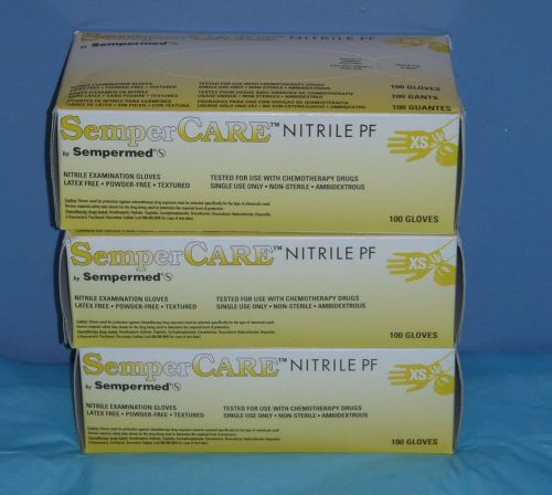 Sempermed SemperCare NITRILE PF Sz xs 3 Boxes