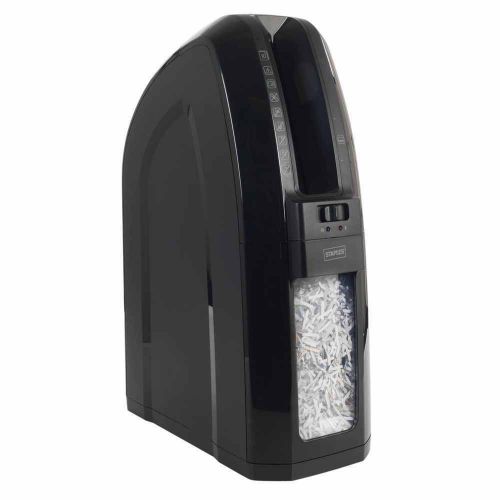 Staples Space-Saver 10-Sheet Cross-Cut Shredder, Black