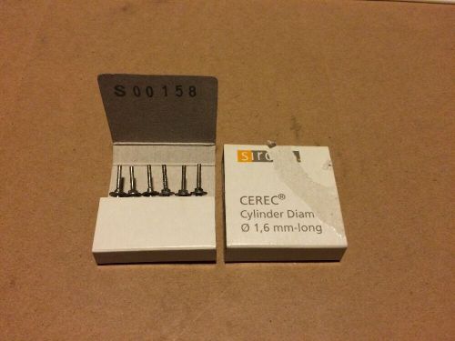 6 Sirona CEREC / inLab Compact Mill Burs- Cylinder Diamond