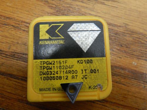 Kennametal TPGW 21.51 F KD100 PCD Diamond Insert