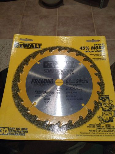 DeWalt DW9154 6-1/2&#034; x 24 Tooth ATB/AFB Carbide Circular Saw Blade New