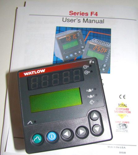 WATLOW F4SH-CCAO-11RG F4 TEMPERATURE PROCESS CONTROLLER W/ MANUAL,100-240 VA