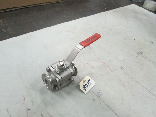 Ladish S/S Sanitary Flange Ball Valve #4308-0807-10 1&#034; Sanitary Flg 2&#034; OD (NEW)