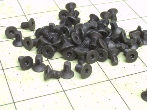 (69) flat head socket cap screws m4-0.70 x 8mm full thread black oxide #57850 for sale