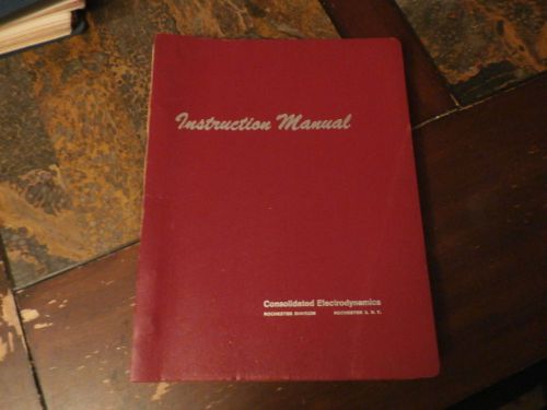 vacuum  pump consolidated electrodynamics rochester ny cvc instructions