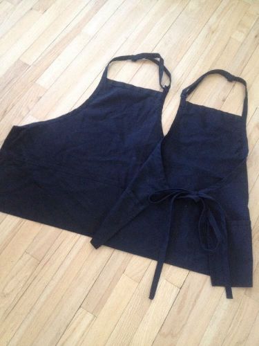 2 Work Aprons restaurant wait staff black By Fame F10