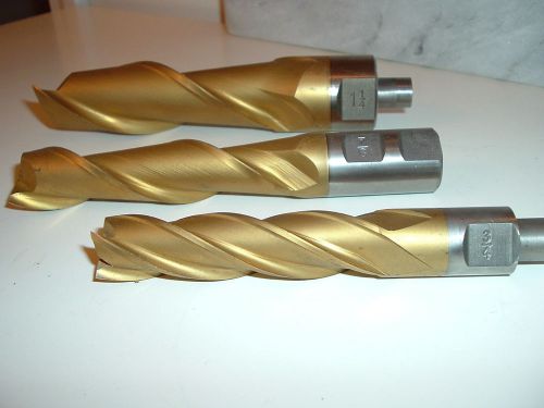 Three TIN Aluminum cutting end mills