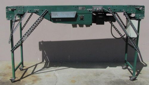 Rapistan systems 108” x 24” steel belt conveyor 3/4 hp reliance motor 230v 3 pha for sale