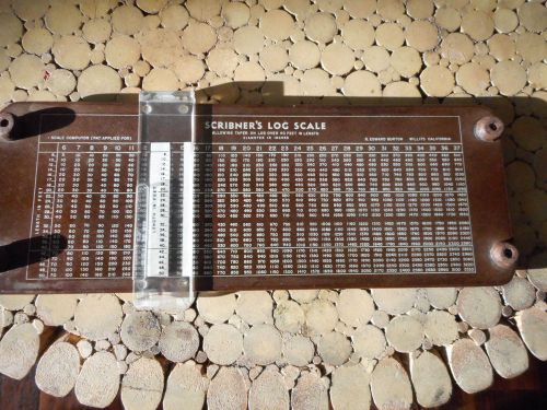 RARE Vintage SCRIBNER&#039;S LOG SCALE Computor R. Edward Burton  Lumber Slide rule