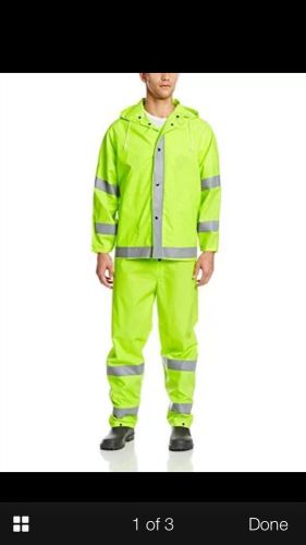 Neese Viz 1820S Econo-Viz 3-Piece PVC/Polyester Rainsuit with Detachable Hood XL