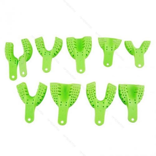 10pcs/Set New #E Pro Dental Supply Impression Trays Autoclavable Central Green