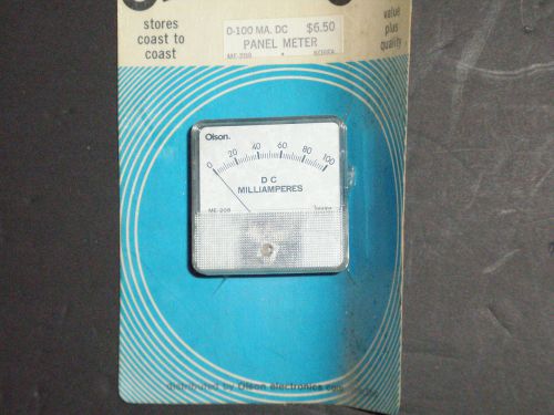 0-100 milliamp DC panel meter