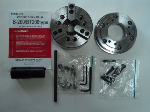 Kitagawa b-206 3-jaw hydraulic chuck w/ a2-6 adapter - new for sale