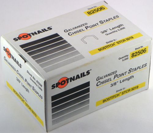 Spotnails 82506  3/8&#034; Power Crown Staples (5,000) Lot of Five Boxes