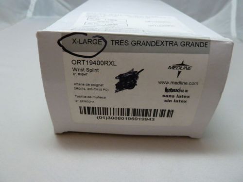 Medline Curad ORT19400R XL  Wrist~Forearm Splint~BLACK~RIGHT~L/XL~New In Box