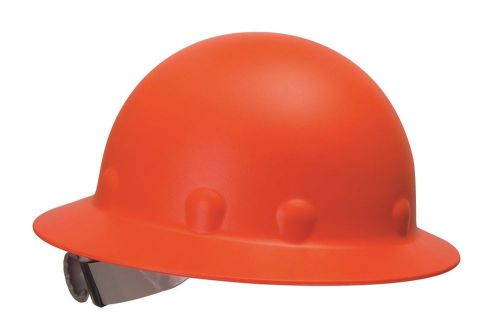 Fibre metal p1 hi-viz orange full brim fiberglass hard hat, ratchet suspension for sale