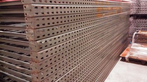 Entire lot of pallet racking ** uprights, beams, wire decking warehouse shelving for sale