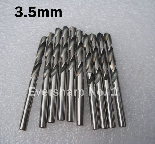 New 10pcs Solid Carbide Straight Shank Twist Drills Dia 3.5mm