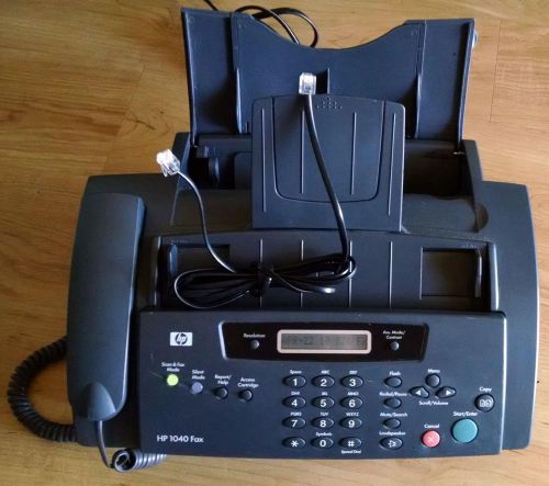 HP 1040 Inkjet Fax Scanner Printer Machine w/AC Power &amp; 6ft Telephone Line Cords