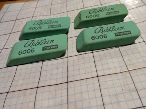 Lot 4x dixon rub-kleen 6006 vintage rub kleen pencil drawing drafting erasers for sale