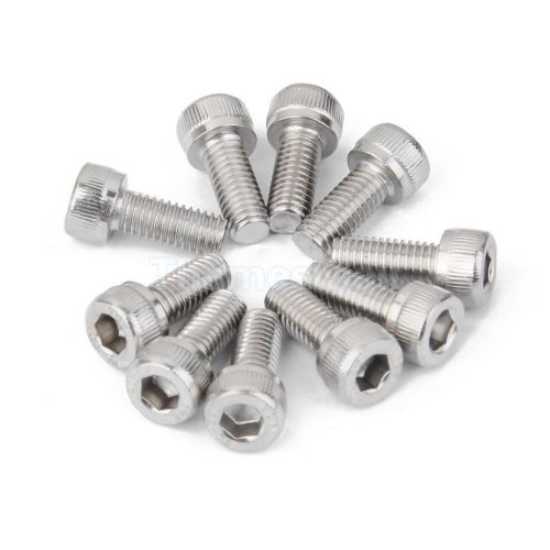 10Pcs Stainless Steel Screws Hexagon Cap Head Socket Allen Key Bolt Pick Tool