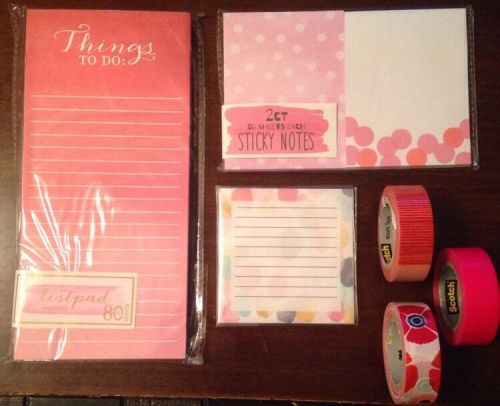 One Spot Stationary And Washi Tape Lot New Listpad Sticky Notes