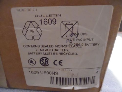 Allen Bradley 1609-U500NS Uninterruptible Power Supply Ser  A 115VAC 500VA/3 New